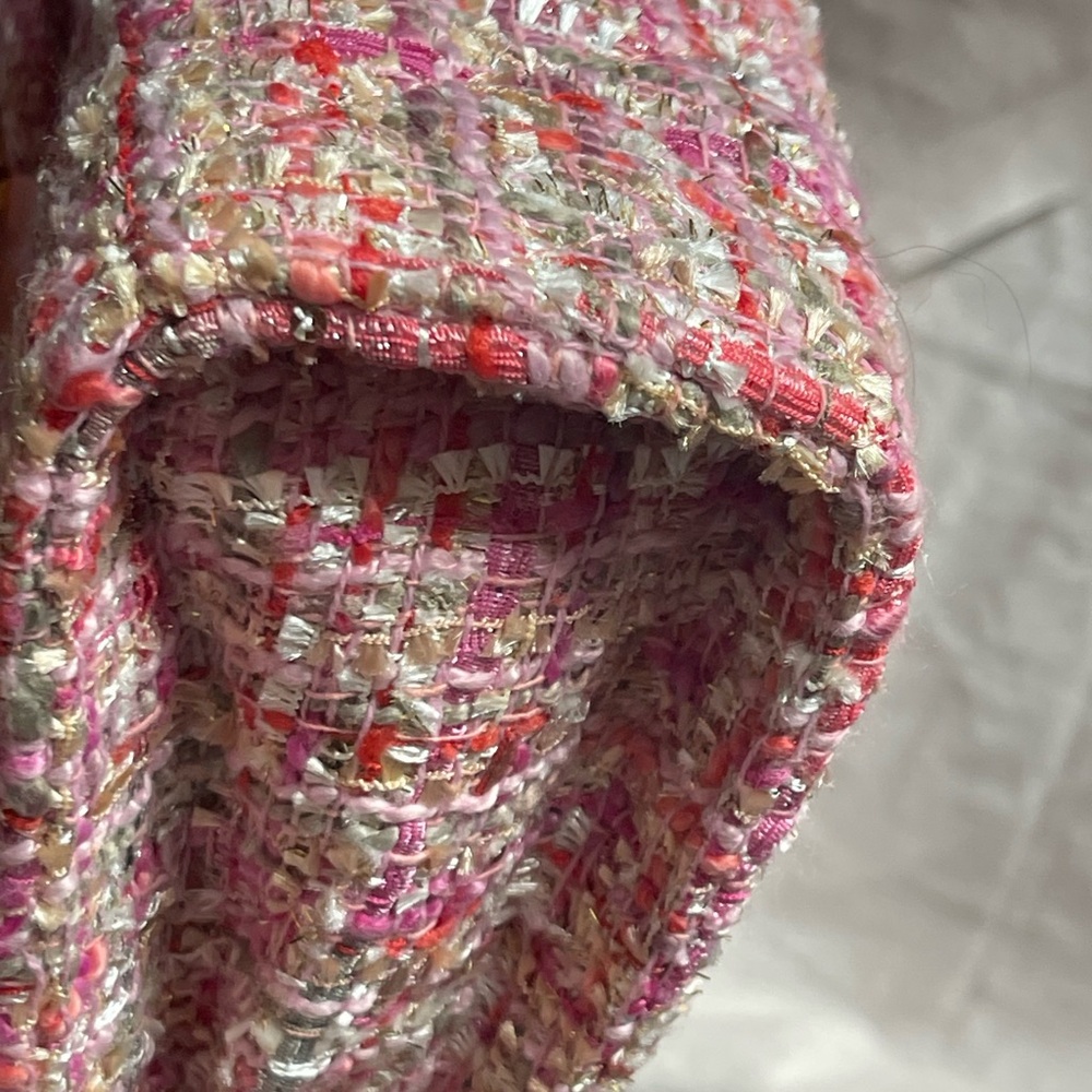 NWOT Chic Pink Tweed crossbody or shoulder Women's Bag - Picture 7 of 9